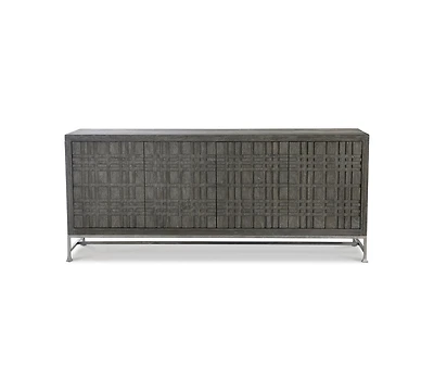 Bernhardt Tribeca 80.38" Wood & Steel Entertainment Credenza