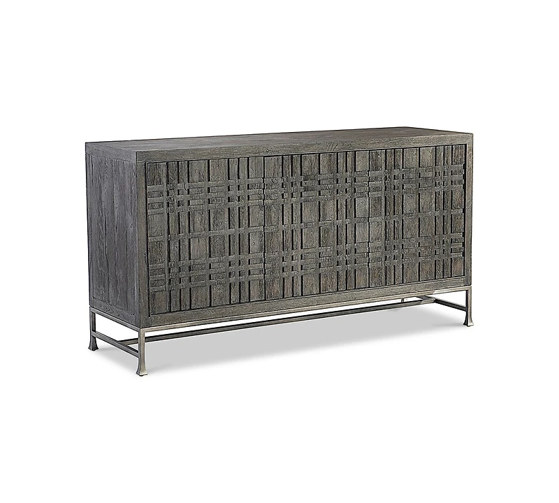 Bernhardt Tribeca 64.5" Wood & Steel Geometric Buffet