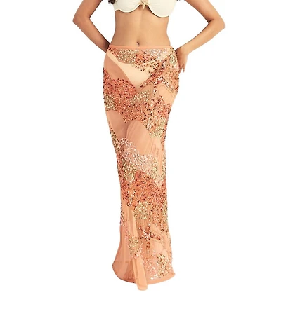 Nasty Gal Women's Starfish Wave Beaded Maxi Beach Skirt