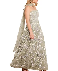 Needle & Thread Women's Dream Garland Strapless Gown