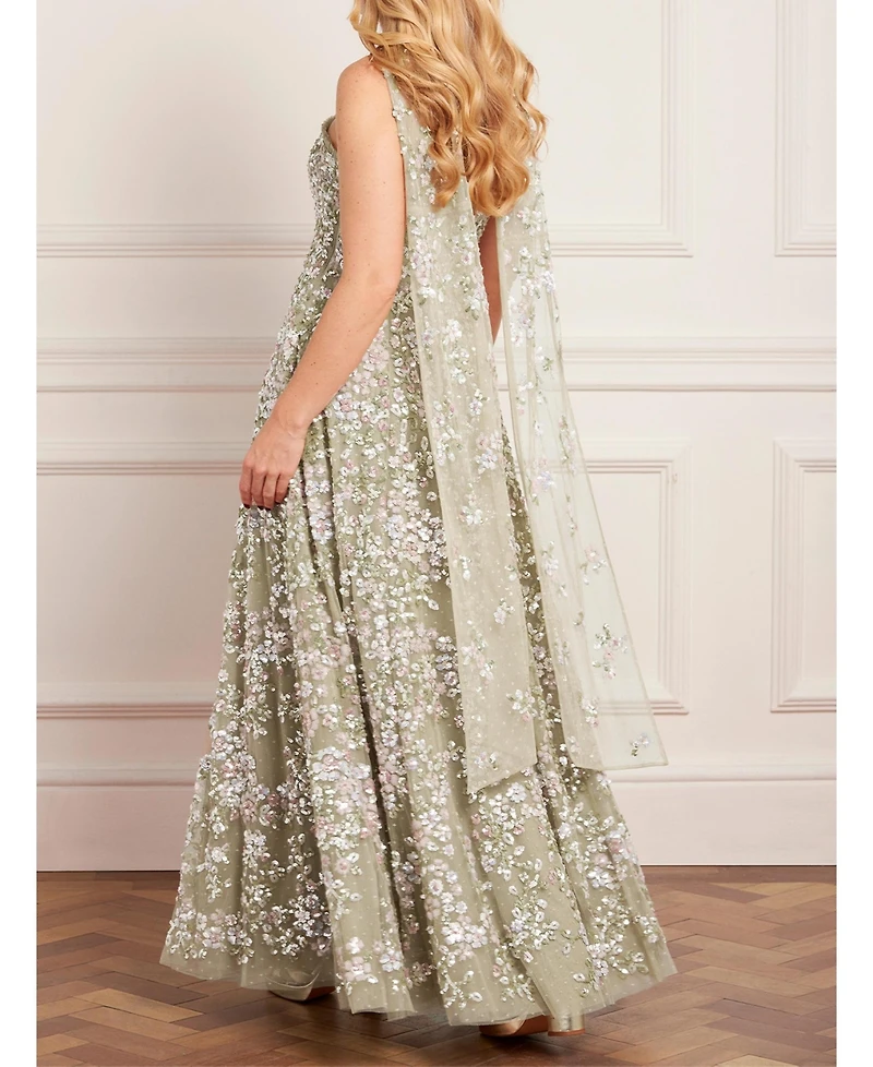 Needle & Thread Women's Dream Garland Strapless Gown