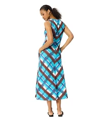 Whistles Women's Checked V-Neck Textured Dress