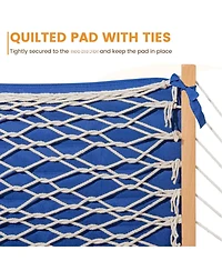 Piscifun Two Person Rope Hammock With Detachable Pad Spreader Bar Tree Straps Carabiners 450 Lbs Weight Capacity