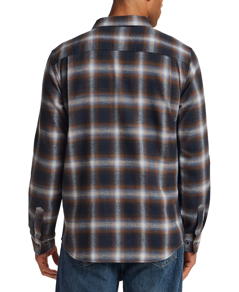 Weatherproof Vintage Men's Waffle Flannel Plaid Shirt