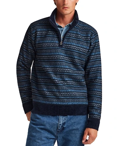 Weatherproof Vintage Men's Chenille Nordic Quarter-Zip Sweater