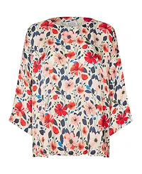 Masai Copenhagen Women's Floral 3/4-Sleeve Relaxed Tunic Blouse