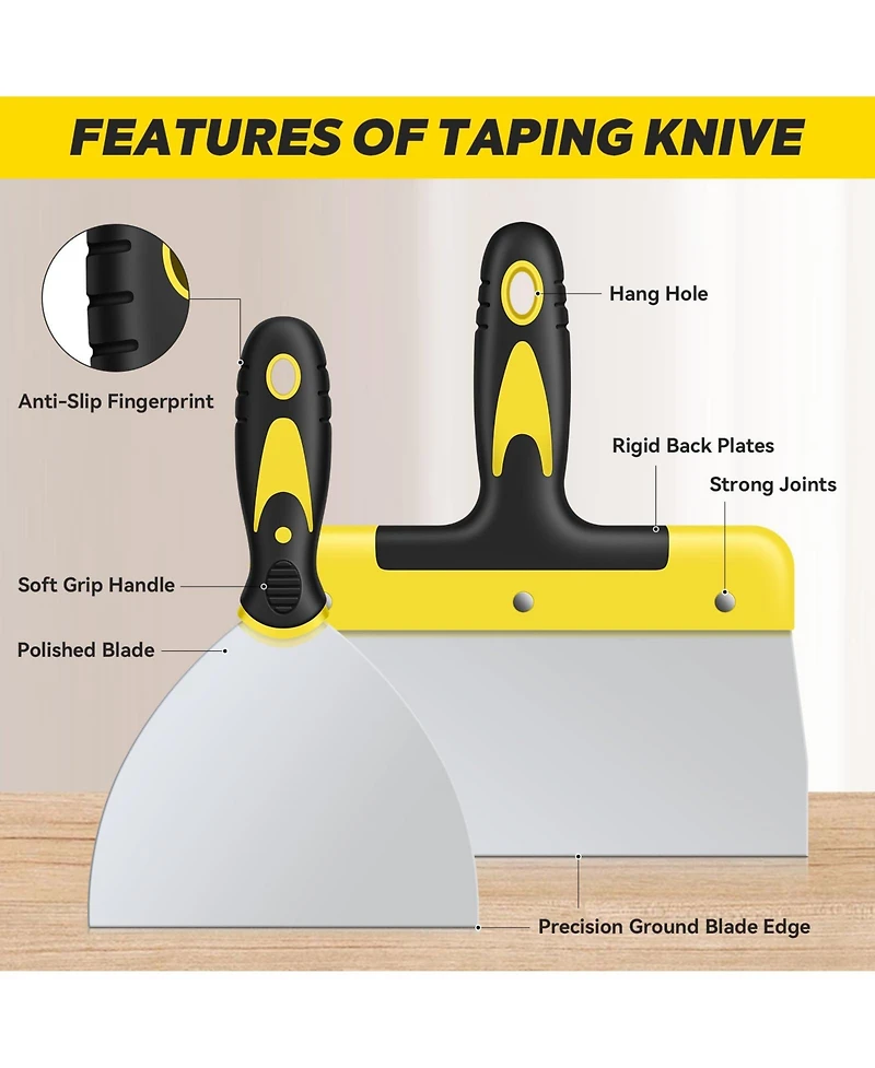 Xdovet Putty Knife Set Stainless Steel Scraper Drywall Tool