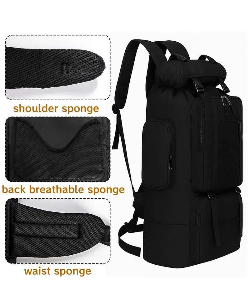 Piscifun 100L Waterproof Molle Hiking Backpack Large Capacity Travel Daypack for Outdoor Sports