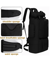 Piscifun 100L Waterproof Molle Hiking Backpack Large Capacity Travel Daypack for Outdoor Sports