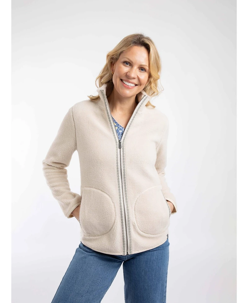Weird Fish Women's Lucille Lightweight Full Zip Borg Fleece