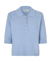 Masai Copenhagen Women's MaFynoria Short Sleeve Relaxed Knit Polo