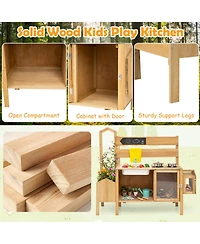 Hongge Detachable Bird Cage 7-Piece Mud Kitchen, Ages 3+