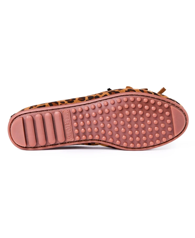 Minnetonka Women's Thunderbird Animikii Leopard Moccasins