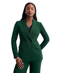 The Fold Women's Double-Breasted Tailored Blazer