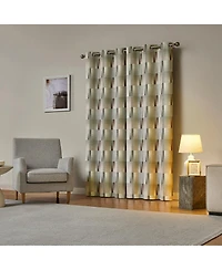 Sun Zero Sterling Gradient Geometric 100percentage Blackout Grommet Curtain Panel