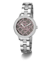 Guess Women's Quartz Silver-Tone Stainless Steel Watch 34mm