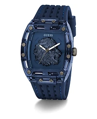 Guess Men's Quartz Blue Silicone Watch 43 mm x 42 mm