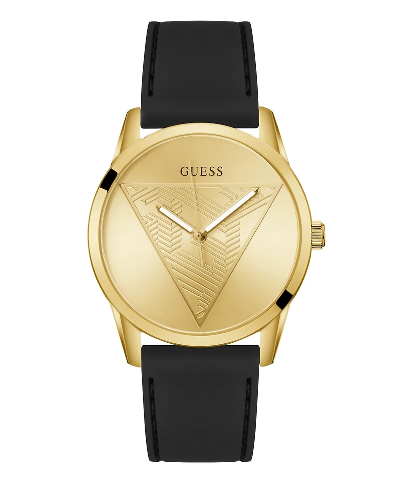 Guess Men's Black Silicone Watch 42mm