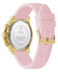 Guess Women's Quartz Pink Silicone Watch 40mm