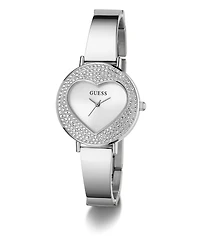 Guess Women's Quartz Silver-Tone Stainless Steel Watch 30mm