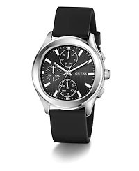 Guess Men's Quartz Black Silicone Watch 40mm