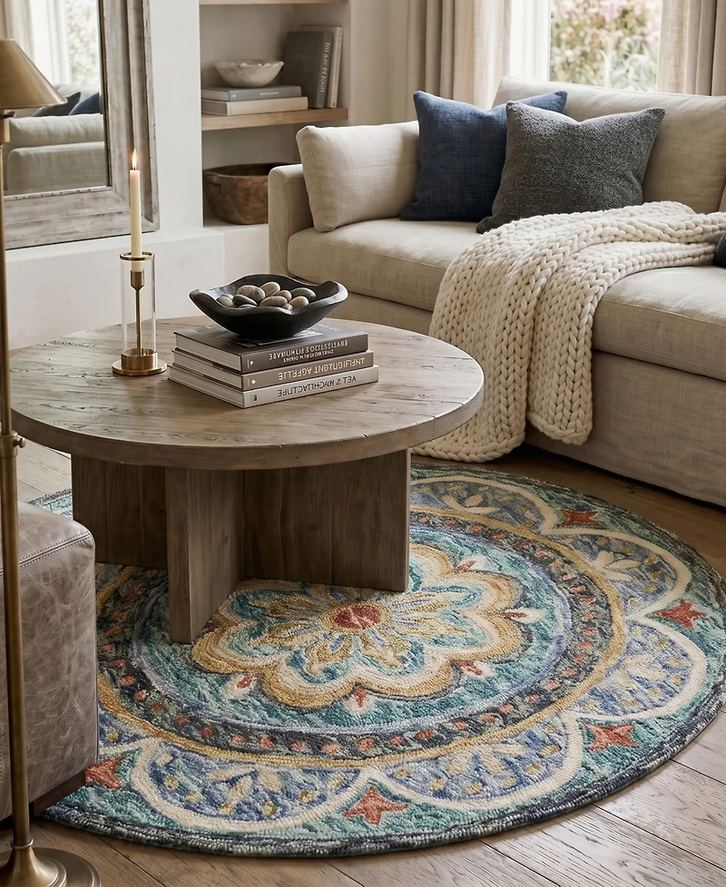 Lr Home Radiance Rdc-104 4' x 4' Round Area Rug