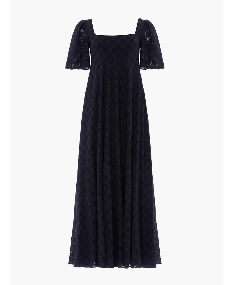 Needle & Thread Women's Marisol Square-Neck Short-Sleeve Cotton Broderie Gown