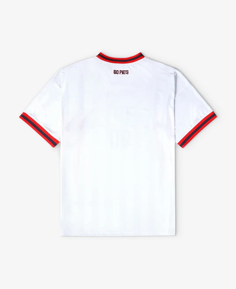 Fanatics Big Boys and Girls White New England Patriots Football x V-Neck Fan Top