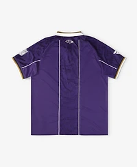 Fanatics Big Boys and Girls Purple Baltimore Ravens Football x Football Collared Fan Top