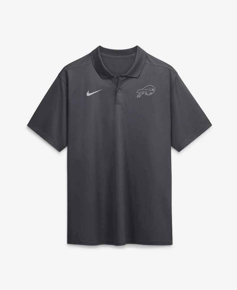 Nike Men's Anthracite Buffalo Bills Fractal Logo Victory Dri-fit Polo Shirt