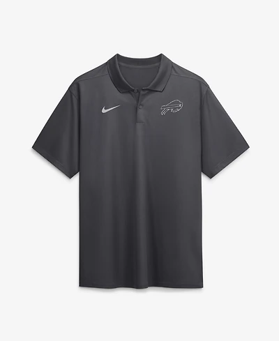 Nike Men's Anthracite Buffalo Bills Fractal Logo Victory Dri-fit Polo Shirt