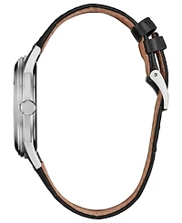 Citizen Men's Rolan Black Leather Strap Watch 41mm