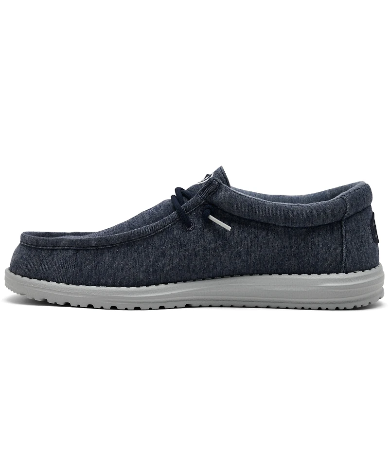 Hey Dude Men's Wally Stretch Jersey Slip-On Lifestyle Moccasin Loafers from Finish Line