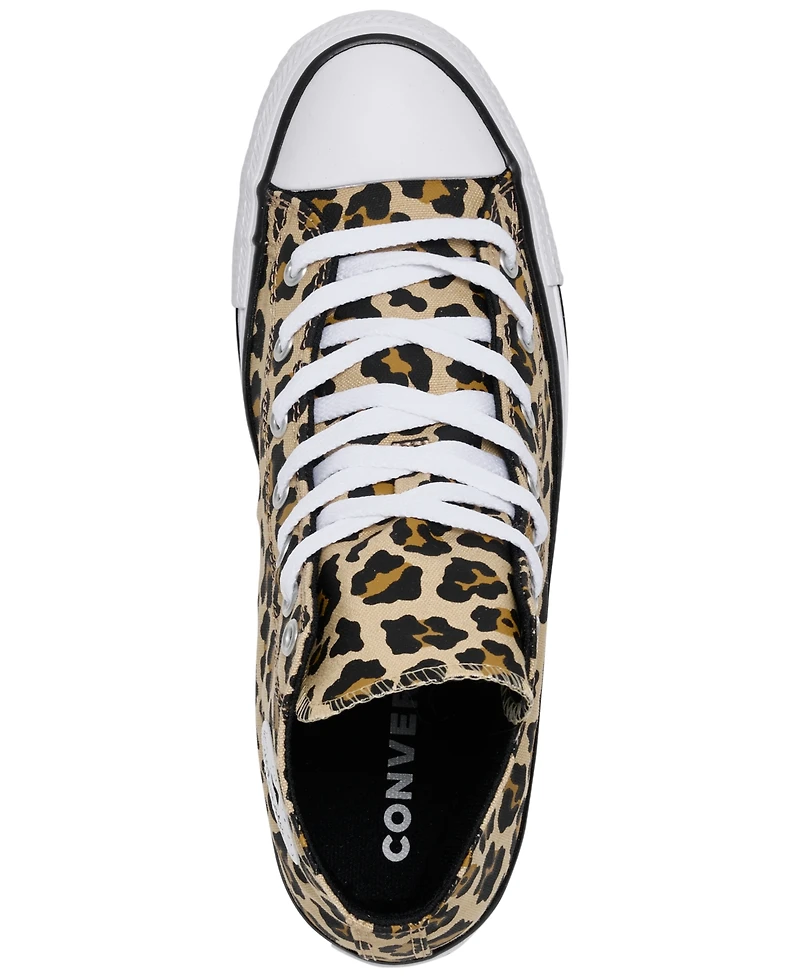 Converse Big Girls Chuck Taylor All Star Leopard Print High Top Lifestyle Sneakers from Finish Line