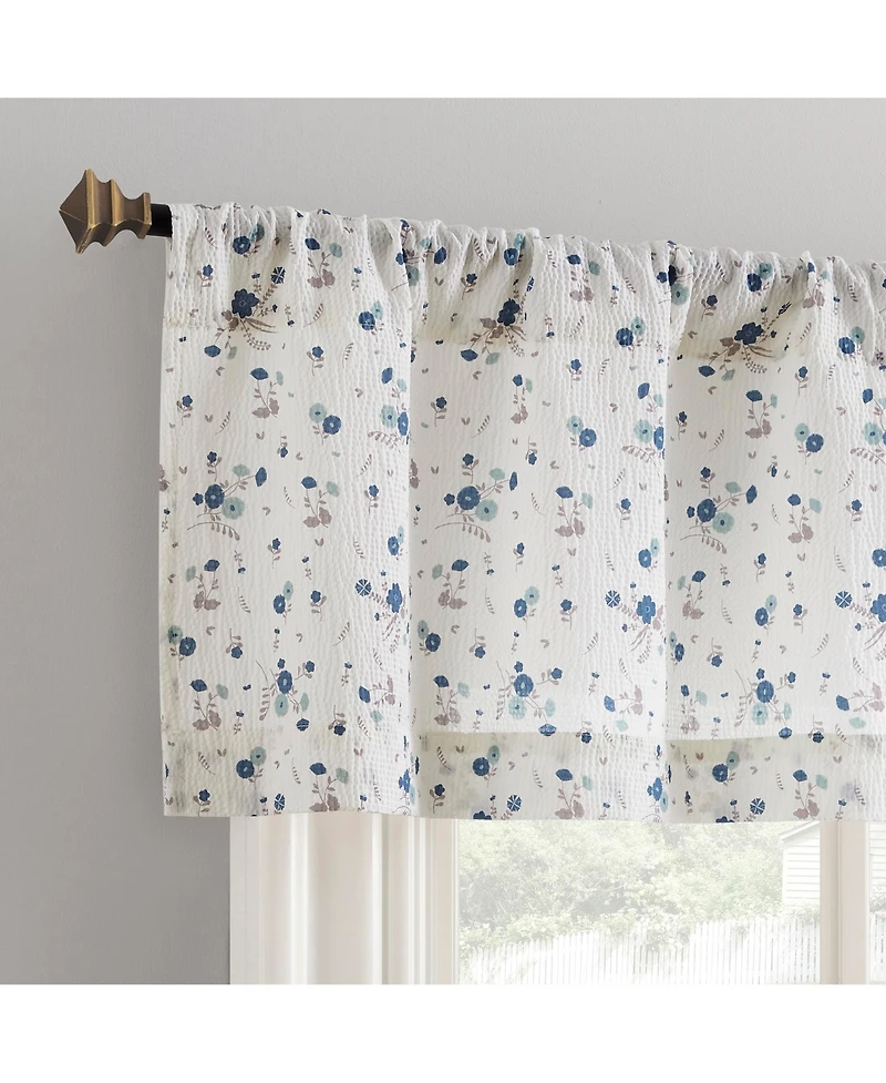 No. 918 Mirabelle Ditsy Floral Semi-Sheer Rod Pocket Kitchen Curtain Valance