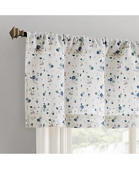 No. 918 Mirabelle Ditsy Floral Semi-Sheer Rod Pocket Kitchen Curtain Valance