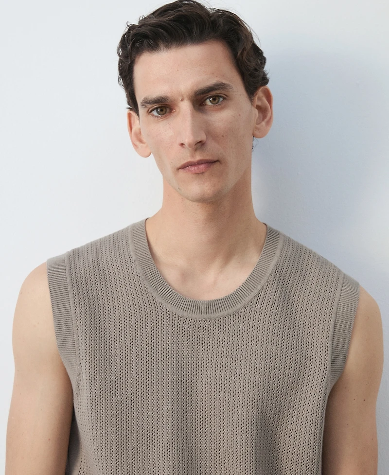 Mango Men's Fine-Knit Vest