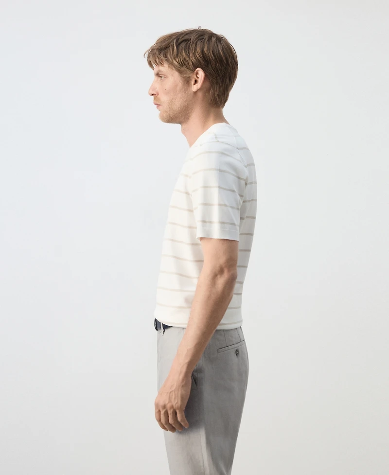 Mango Men's Striped Jersey T-Shirt