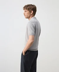 Mango Men's Knitted Zip Polo Shirt