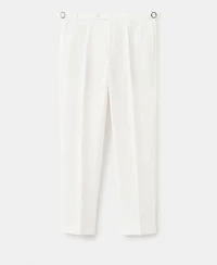 Mango Men's Pleated Linen-Blend Suit Pants