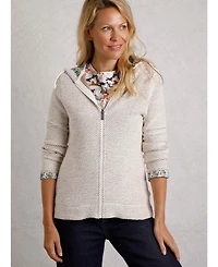 Weird Fish Women's Chicoa Full Zip Macaroni Hoodie