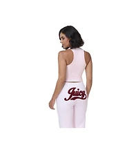 Juicy Couture Women's High Neck Crop Tank, Soft glow