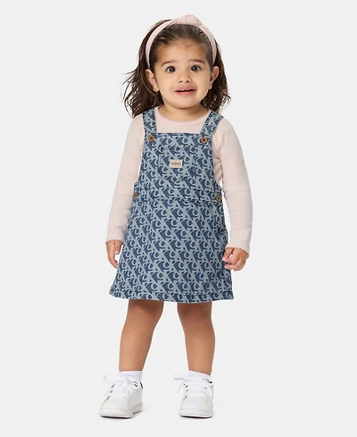 Calvin Klein Baby Girls' Long-Sleeve Bodysuit, Jumper and Headband, 2-Piece Set