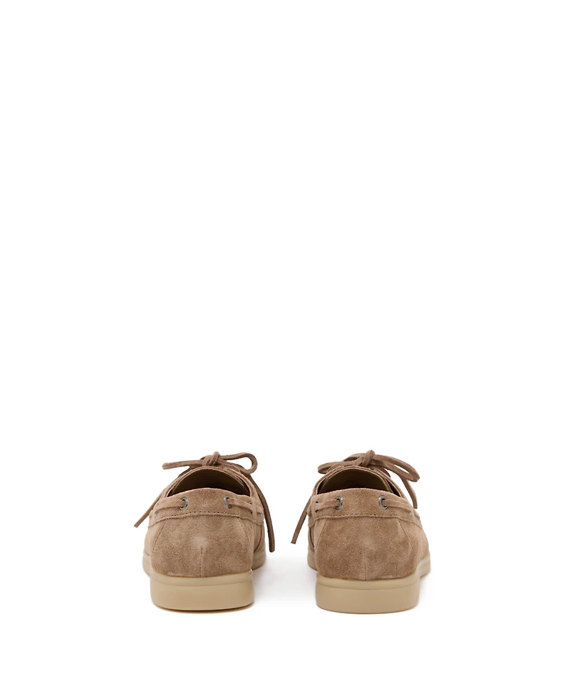 Reiss Women's Lola Suede Flat Boat Shoes
