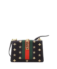 Pre-Owned Gucci Small Sylvie Shoulder Bag Printed Leather