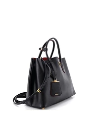 Pre-Owned Prada Medium Cuir Double Tote Saffiano Leather
