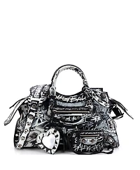 Pre-Owned Balenciaga Medium Neo Cagole Graffiti City Bag Leather
