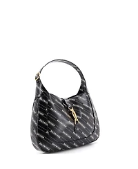 Pre-Owned Gucci Medium x Balenciaga The Hacker Project Jackie 1961 Hobo Printed Leather