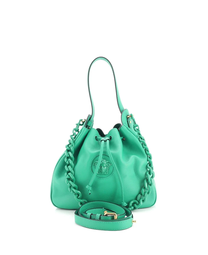 Pre-Owned Versace Large La Medusa Bucket Leather