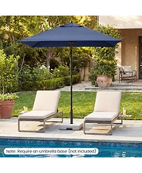 Gouun 5 Ft Patio Square Market Table Umbrella with 4 Sturdy Ribs